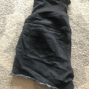 Black Jean Maternity Shorts Size 4- Target